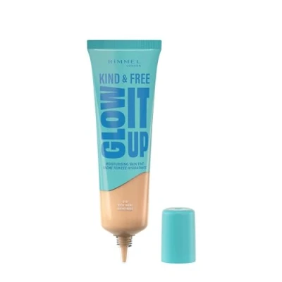 Afbeelding van RIMMEL LONDON KIND &amp; FREE GLOW IT UP MOISTURISING SKIN TINT MAKEUP W 30 ML 010 ROSE IVORY