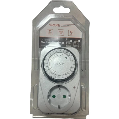Afbeelding van Virone MT 1 (GS) Mechanische Timer, Stopcontact 3500w, 15 Min Intervaltimer