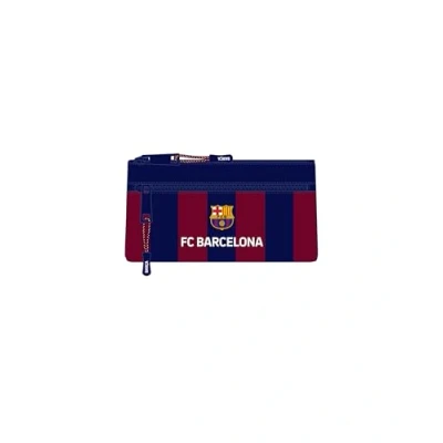 Afbeelding van Safta F.C. Barcelona etui met dubbele ritssluiting, voor kinderen, ideaal schoolleeftijd, comfortabel en veelzijdig, kwaliteit duurzaamheid, 23 x 11 cm, marineblauw/kastanjebruin,