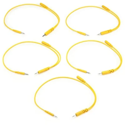 Afbeelding van HOSA CMM 545Y 3,5 mm TS met TSF Pigtail naar Hopscotch Patch kabels, 1,5 voet (5 stuks)