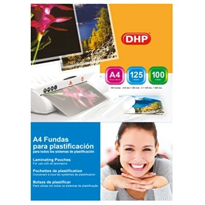 Afbeelding van DHP Lamineerhoezen, A4, 125 micron, glanzend, doos met 100 stuks