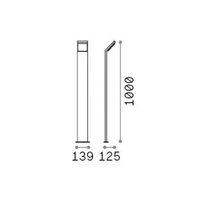 Afbeelding van Ideallux Ideal Lux Style LED tuinpadverlichting, bruin, hoogte 100 cm, 3.000 K