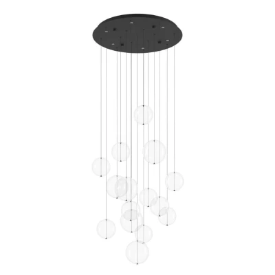 Afbeelding van Stars of Light Zwarte hanglamp Espardello Ø 58cm 390333