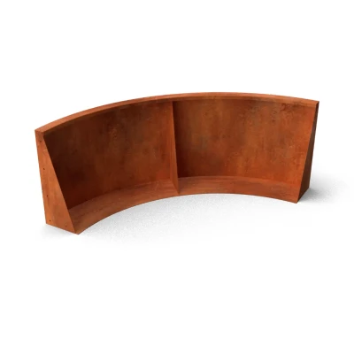 Afbeelding van Geroba Fronta Keerwanden cortenstaal buitenbocht L100 x B100 H20 cm