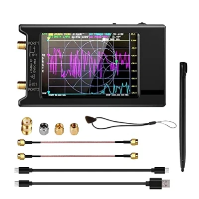Afbeelding van Spectrumanalysator, Updated10k 1.5GHz VNA H4 4inch Vector Netwerk Analyzer HF VHF UHF Antenne V4.3 Met SD Card Slot,Precisiemeting