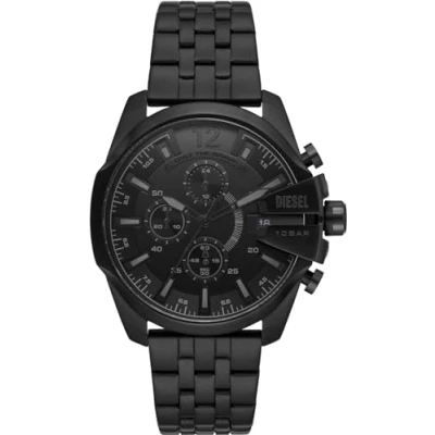 Afbeelding van Diesel Reloj para hombre Baby Chief, movimiento de cuarzo, caja acero inoxidable negro 48 mm con correa inoxidable, DZ4617