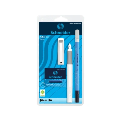 Afbeelding van 5x Vulpen Schneider Ceod Classic wit set op blister