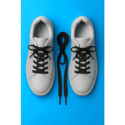 Afbeelding van 1 paar sneaker veters 60 cm zwart