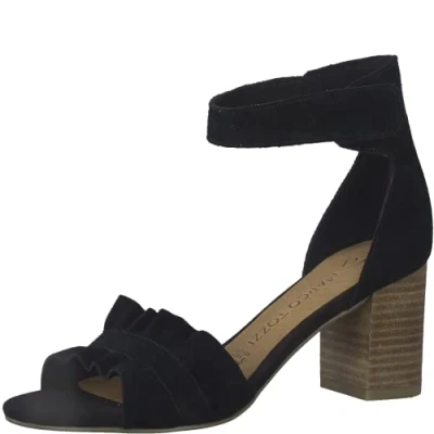 Afbeelding van Marco Tozzi 28398 Sandalen, Dames, Maat: 39, Black Textiel