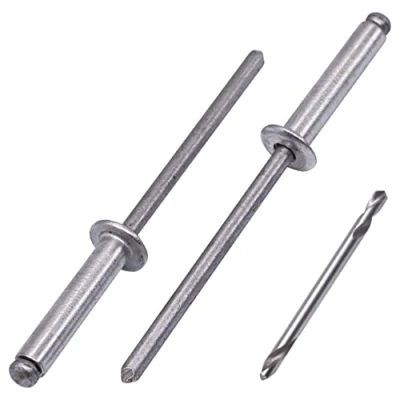 Afbeelding van SKIR&#039;CO (100 stuks) Aluminium Blinde Klinknagels 3,2 x 15 mm, Mandrel, Pop Klinknagels, Koepelkop, Inclusief één boor