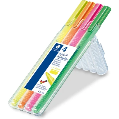 Afbeelding van STAEDTLER triplus textsurfer driekantige tekstmarker Box 4 kleuren
