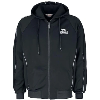 Afbeelding van Lonsdale Trainingsjacke Achavanich mit Kapuze normale Passform Black/White L