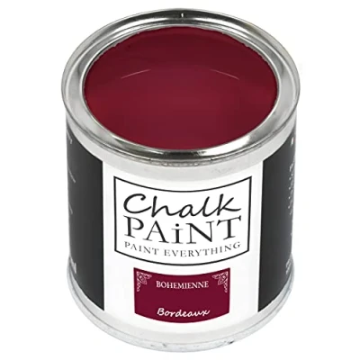 Afbeelding van Chalk Paint Bordeaux 750 ml zonder papier, kleur licht alle materialen