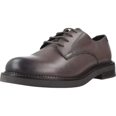 Afbeelding van Geox Veterschoenen, Dames, Maat: 37.5, Taupe Leer
