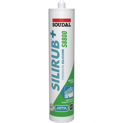 Afbeelding van Soudal Silirub+ S8800 Natuursteen Siliconenkit Mat Zwart 300 ml 159967