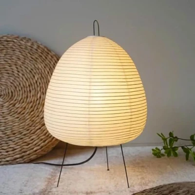 Afbeelding van Rijstpapier Lamp Retro Wabi sabi Nachtlampje Gezellige Tafellamp Tafelverlichting Decoratieve Stemming Papieren Woonkamer Slaapkamer (B)