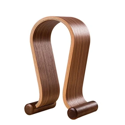 Afbeelding van Tenlacum Universal SAMDI Houten Omega Hoofdtelefoon Gaming Headset Display Stand Houder Hanger, Walnoot
