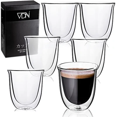 Afbeelding van VDNDubbelwandige glazen koffie 250 ML Set van 6