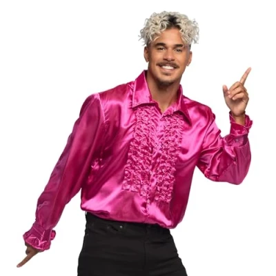 Afbeelding van Boland Party shirt knalroze (L) Volwassenen Danser/danseres 80&#039;s &amp; 90&#039;s Disco