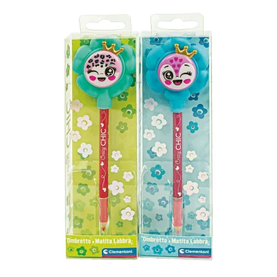 Afbeelding van Clementoni crazy chic oogschaduw en lipliner bloem turquoise/blauw