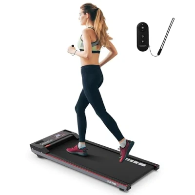Afbeelding van SereneLife Draagbare loopband om te lopen, elektrisch, 0,6 5,0 mph, intelligente mat voor thuis, kleine ruimtes en kantoor, mini thuis