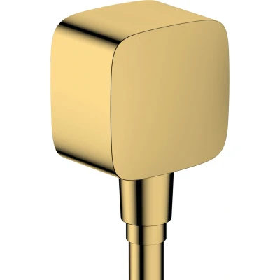 Afbeelding van Hansgrohe FixFit E muuraansluitbocht m. terugslagklep kunststof polished gold optic