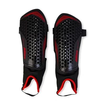 Afbeelding van Mitre Aircell Voetbal Enkelbescherming Scheenbeschermers Extreem Ademend Lichtgewicht Scheenbescherming, Zwart/Rood, L