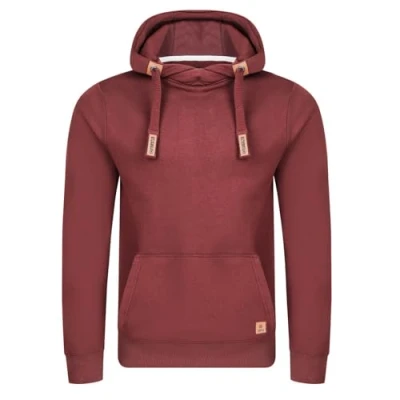 Afbeelding van riverso Hoodie voor heren, regular fit, RIVNiklas capuchontrui, sweatshirt, cross over kraag, grijs, bruin, groen, rood, blauw, zwart, beige, S, M, L, XL, XXL, 3XL, 4XL, 5XL, 3XL