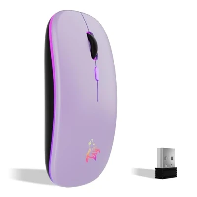 Afbeelding van TQQ Draadloze muis, 2,4 GHz USB bluetooth 1600 dpi, optische tracking, oplaadbare led dual modus, muis voor laptop, pc, iOS, Android, iPad, Windows