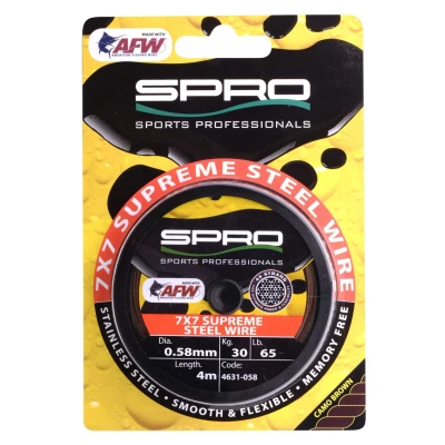 Afbeelding van Spro 7x7 Supreme Steel Wire 4m Maat : 40lb 0.46mm 18 kilo