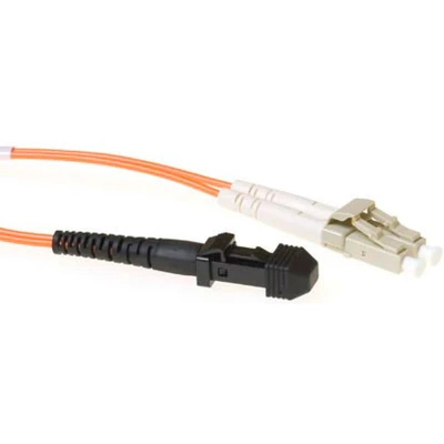 Afbeelding van ACT RL9101 Glasvezel Patchkabel Duplex MTRJ en LC connectoren LSZH Multimode 62.5/125 OM1 1 meter