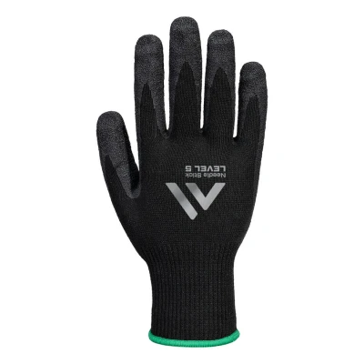 Afbeelding van Naalden F10 Latex Gerimpelde Handschoen maat L, Black