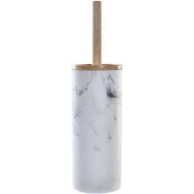 Afbeelding van Toiletborstel DKD Home Decor Wit Natuurlijk Metaal Hars rubber Marmer Scandi 30 x 40 cm 10,3 38