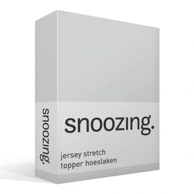 Afbeelding van Snoozing Jersey Stretch Topper Hoeslaken Eenpersoons 70/80x200/220 cm Grijs