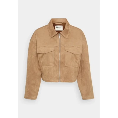 Afbeelding van ONLY Petite Onlstina LIFE Jacket Imitatieleren jas Cocoa creme, Dames, Maat: XXS, creme