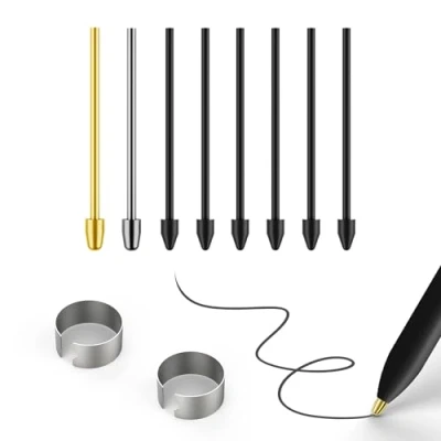Afbeelding van Metalen penpunten/tips vervanging voor Samsung Galaxy Tab S10+/S10 Ultra/S9/S9FE+/S9 Ultra/S8/S8+/S8 Ultra/S7/S7 FE/S6/S6 Lite/S22/S23/S24 Ultra S Pen, penpunten/Tips+Clip + Organizer (2+6 stuks set)