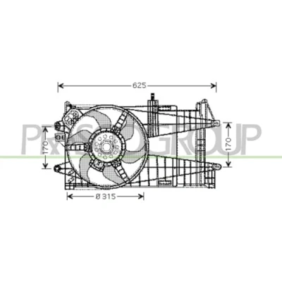 Afbeelding van Koelventilatorwiel PRASCO FT133F007