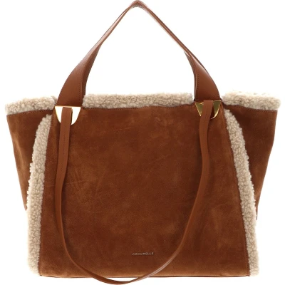 Afbeelding van Coccinelle Oliver Shopper, Dames, Maat: One Size, Natural/cuir