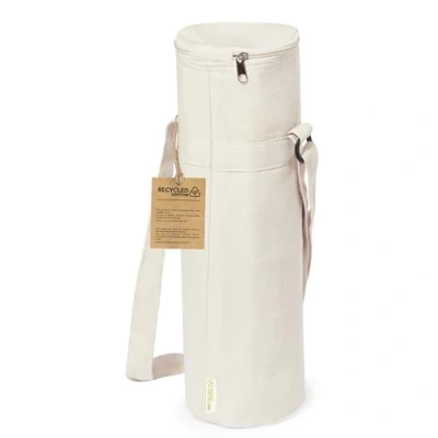 Afbeelding van noTrash2003 koeltas voor waterfles om te hangen, tot 1,5 liter fles, ritssluiting en verstelbare schouderriem, kleine dranken, koelbox outdoor, reizen enz. (beige)
