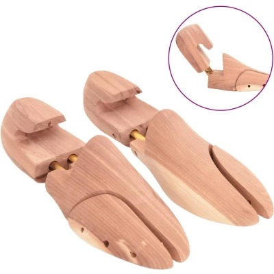 Afbeelding van vidaXL Schoenspanner met schoenlepel EU 42 43 massief cederhout