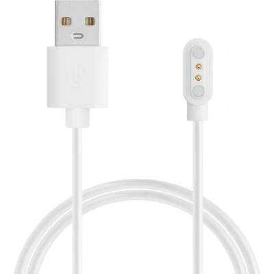 Afbeelding van kwmobile USB oplaadkabel compatibel met Blackview X1 (Number B00101) / X2 smartwatch kabel Laadkabel voor In wit