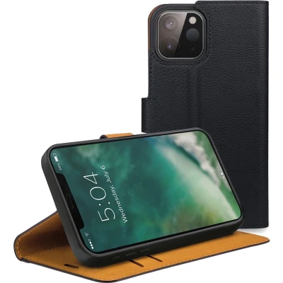 Afbeelding van Xqisit Slim Wallet Selection Anti Bac kunststof hoesje voor iPhone 12 Pro Max zwart