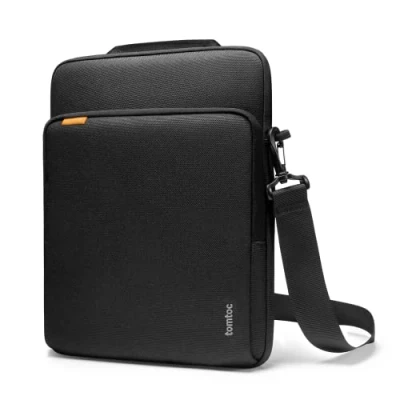 Afbeelding van tomtoc 360 laptop schoudertas voor 13 inch MacBook Air 2024 2018 M3/A3113 M2/A2681 M1/A2337, Pro M2/A2686 M1/A2338 2022 2016, waterafstotende schokbestendige laptoptas laptophoes