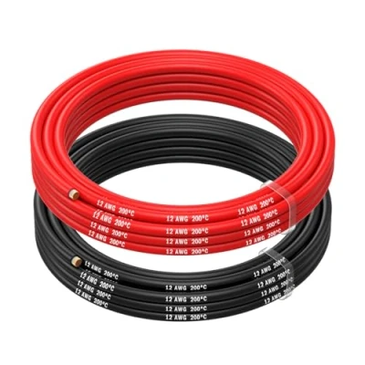 Afbeelding van MMOBIEL 12 AWG Siliconen Elektrische Draad Gauge (3,31mm²) Vertinde Koperkabel 2 Aparte Draden Rood &amp; Zwart Elk 2,5 m voor RC, Drones, 3D Printers, Batterijen, Luidsprekerdraden, Led Strips