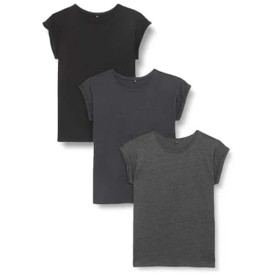 Afbeelding van Build Your Brand Dames T Shirt Multipack Ladies Extended Shoulder Tee 3 pack verkrijgbaar in vele kleurvarianten, maten XS 5XL