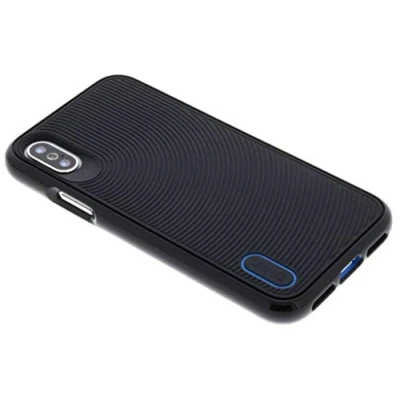 Afbeelding van Gear4 Battersea harde schaal met verbeterde stootbescherming [D3O beschermd], rugbescherming van glas, slank, robuust design voor iPhone X blauw