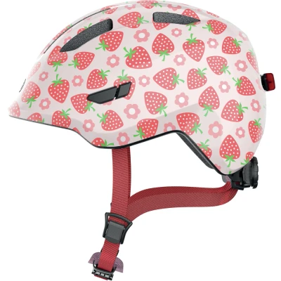 Afbeelding van Abus Smiley 3.0 led kinderhelm BikeTotaal.nl Roze