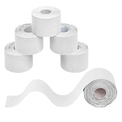 Afbeelding van BB Sport 6 Stuck Kinesiology Tape 5 m x cm Vele Kleuren E book Applicatie Brochure Elastiek Spirien Kinesiotape Set, Kleur:Wit