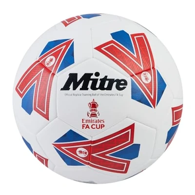 Afbeelding van Mitre Volwassene Unisex FA Cup Train 2324, Wit/Blauw/Rood, Maat 3