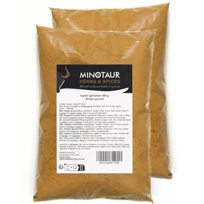 Afbeelding van Minotaur Spices Gember Gemalen gemberwortel Gemberpoeder Milde gember, 2 x 500 g (1 Kg)